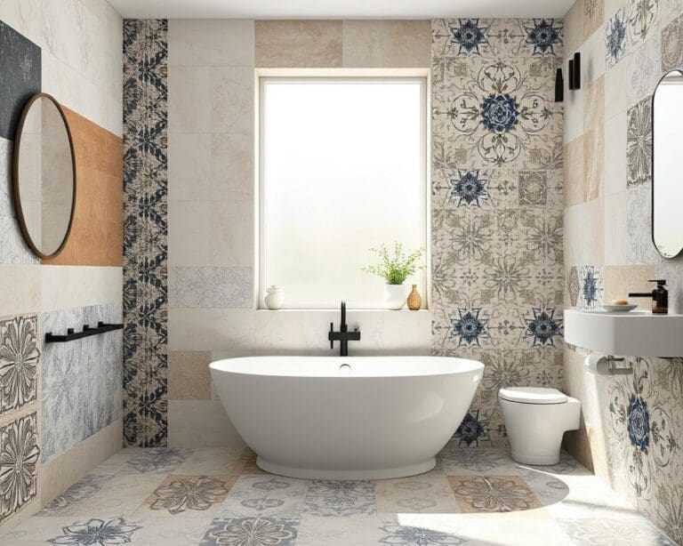 Badezimmerfliesen: Materialien und Muster im Vergleich