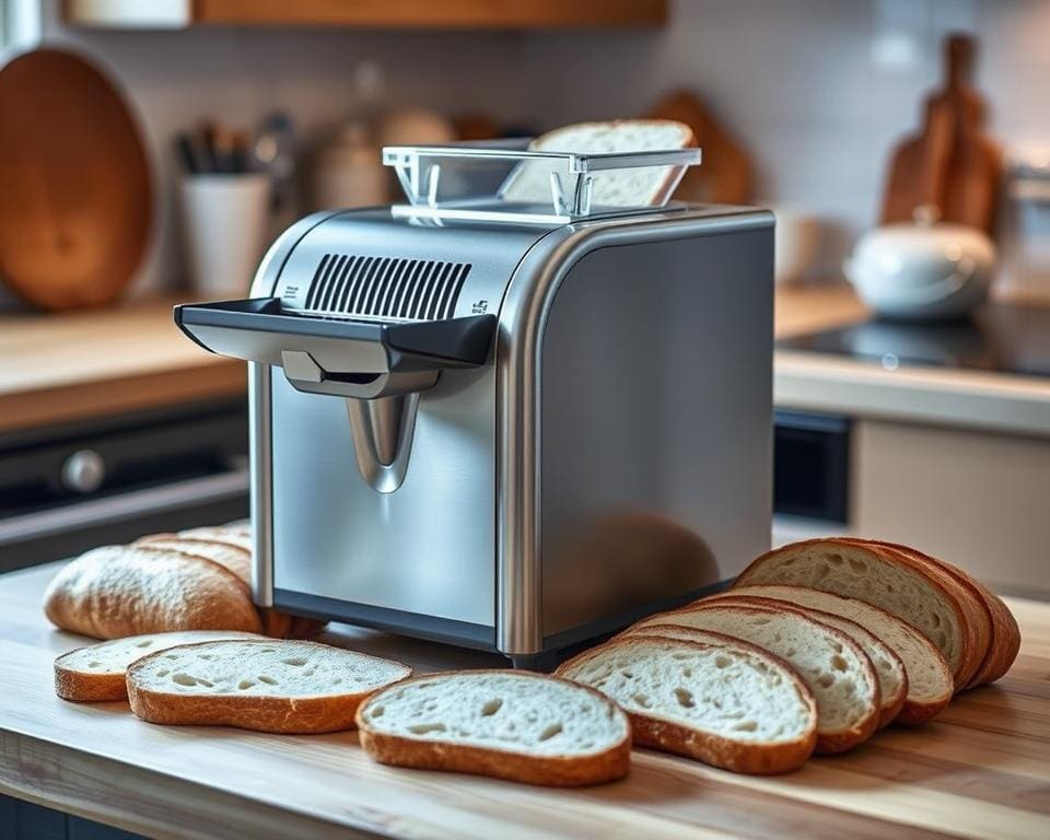 Elektrische Brotschneidemaschinen für gleichmäßige Scheiben