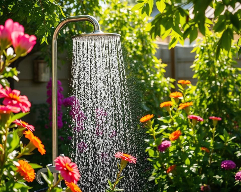 Erfrischende Duschen im Garten