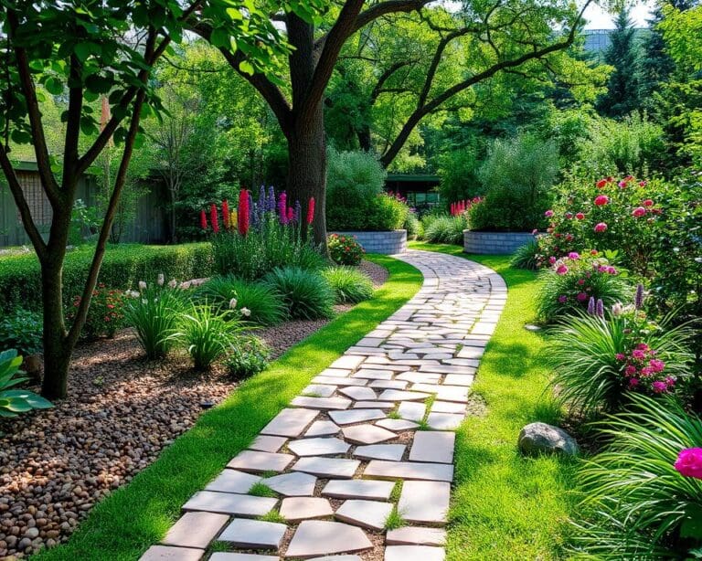 Gartenwege anlegen: Materialien und Muster vergleichen
