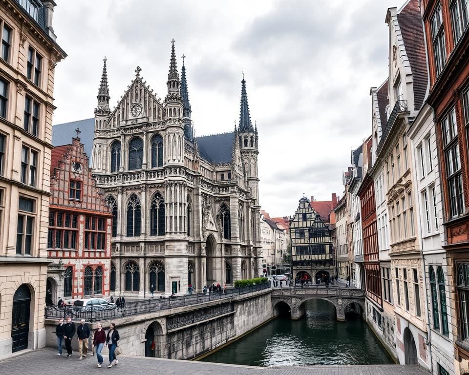 Gotische Bauwerke in Gent, Belgien