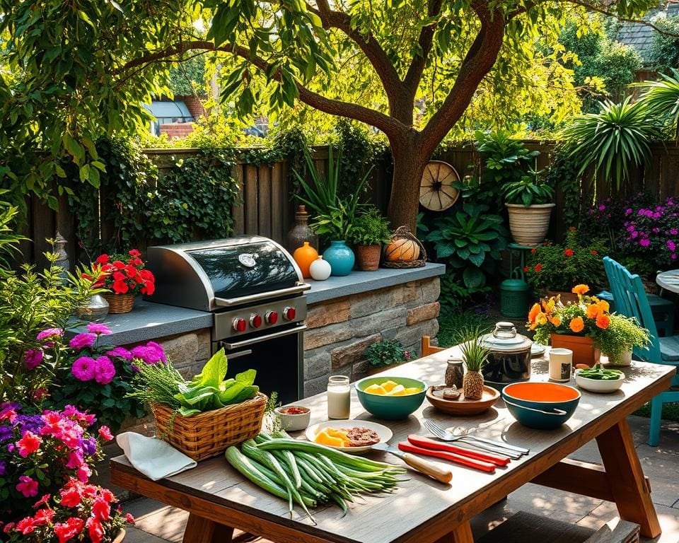 Grillküche im Garten