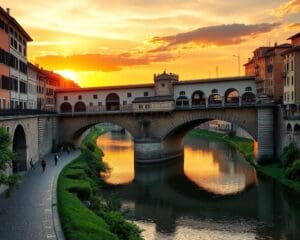 Historische Brücken in Florenz, Italien