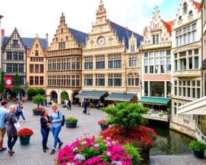 Historische Plätze in Gent, Belgien