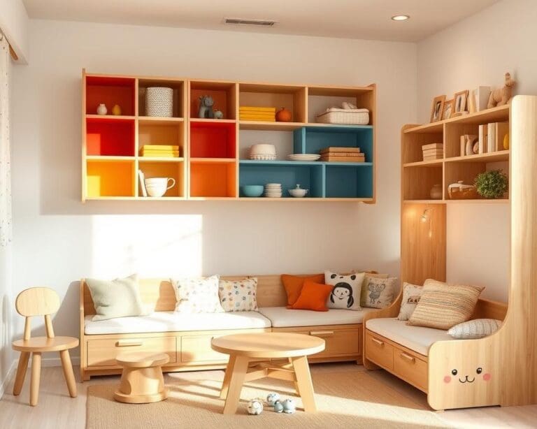 Holzarbeiten für das Kinderzimmer: Regale und Sitzmöbel