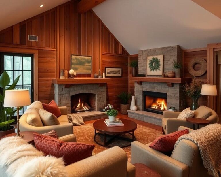 Holzverkleidungen für ein gemütliches Wohnzimmer