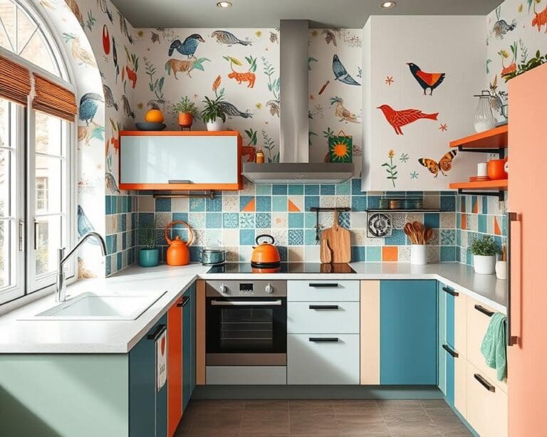 Kreative Wandgestaltung für die Küche: Farben und Muster