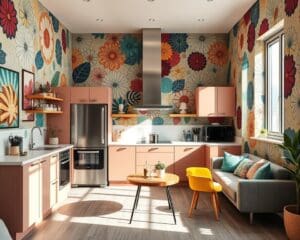 Küchenwände kreativ gestalten: Farben und Muster