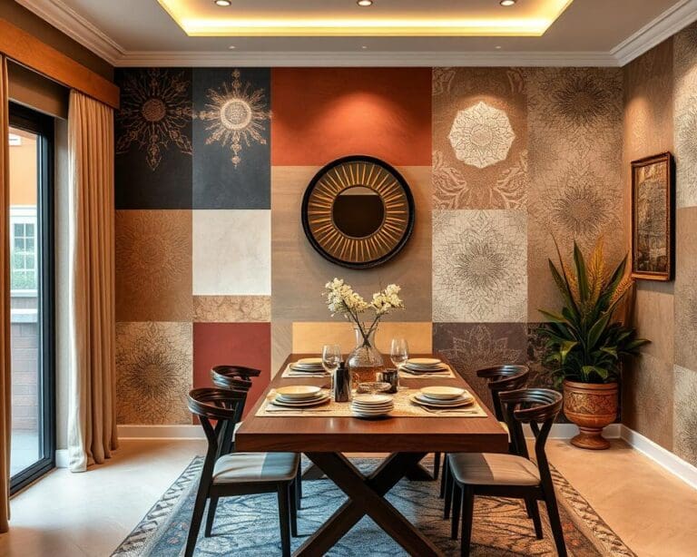Wandgestaltung im Esszimmer: Farben, Muster und Akzente