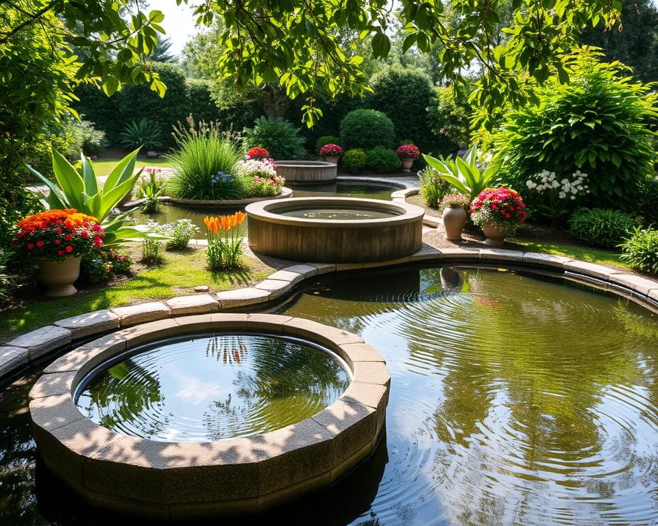 Wasserlandschaft im Garten