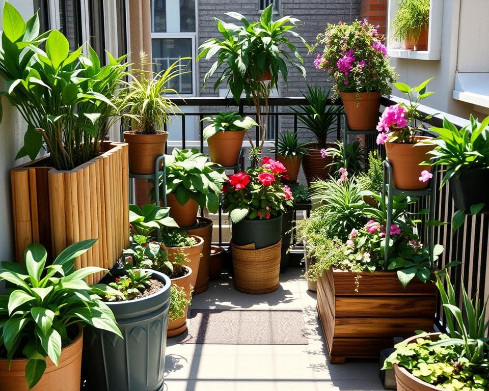 nachhaltige Blumenkübel für den Balkon