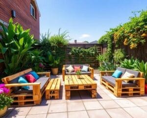 Gartenmöbel aus Paletten selbst gestalten