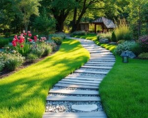 Gartenpfade gestalten: Von Kies bis Holzplanken