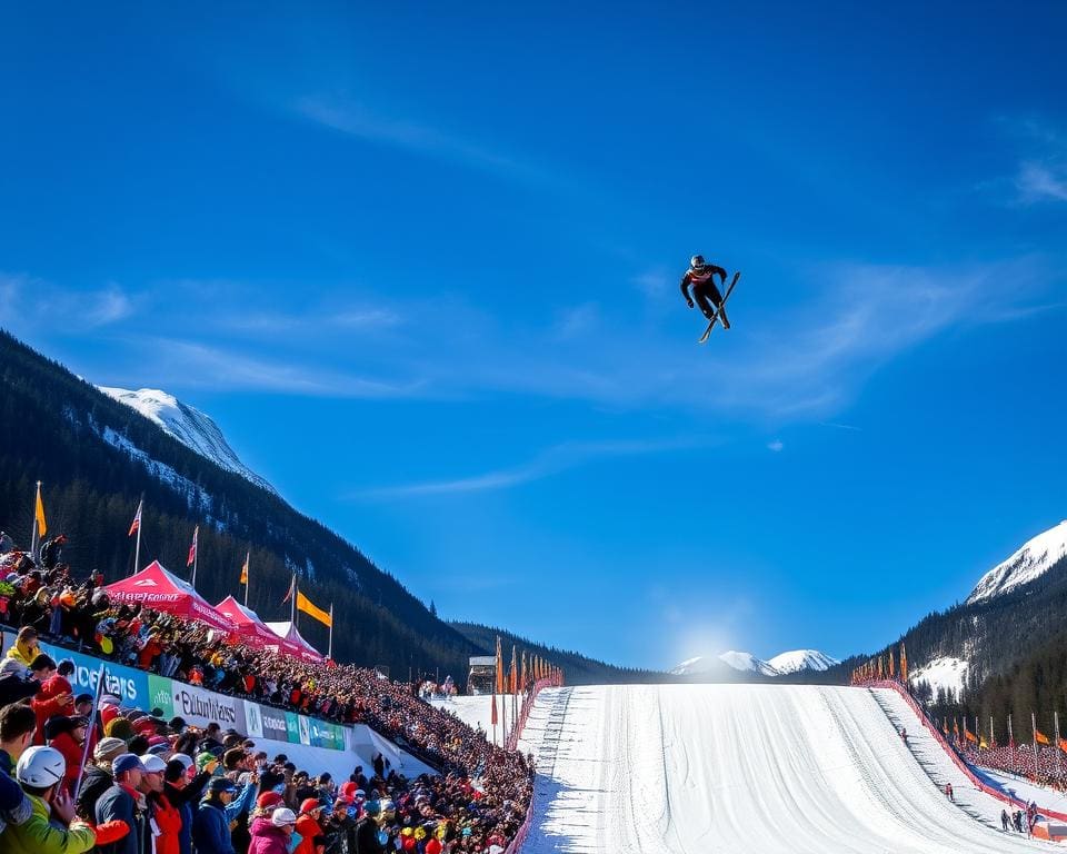 Action pur beim Skispringen in Garmisch-Partenkirchen