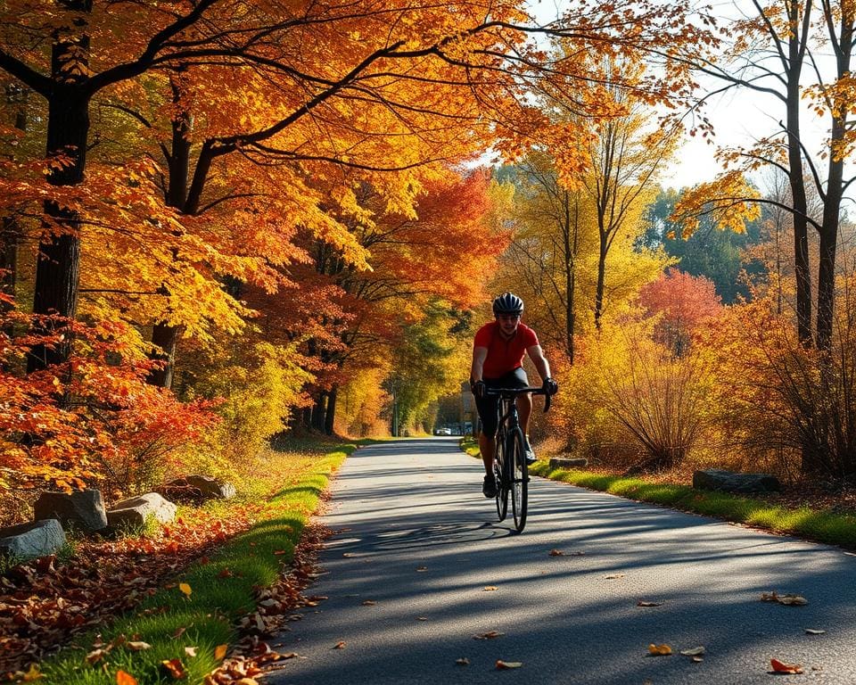 Gesundheit durch Radfahren im Herbst