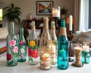 Upcycling von Glasflaschen: Dekorationen selbst gestalten