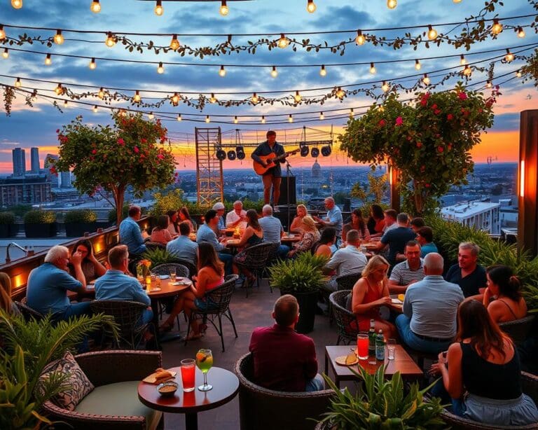 Die besten Rooftop-Bars für Livemusik und Drinks