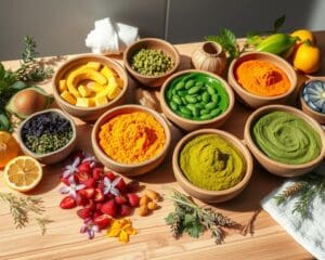 Vegane Gesichtsmasken mit Superfoods