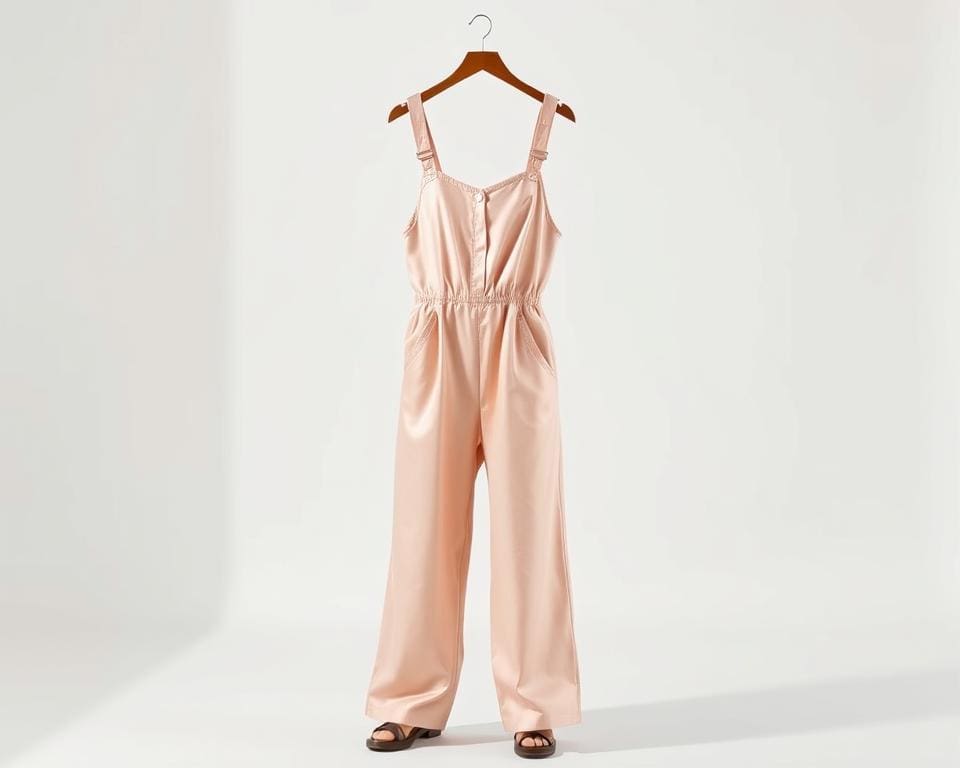 trendige Satin-Overalls