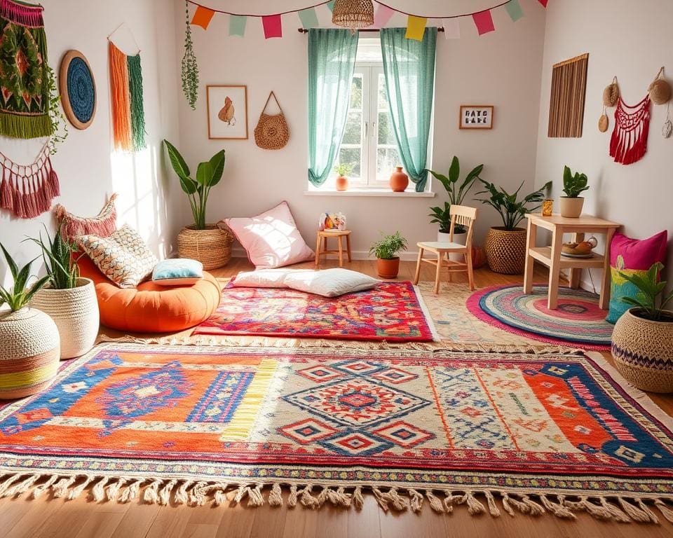 Teppiche im Boho-Design für kreative Kinderzimmer