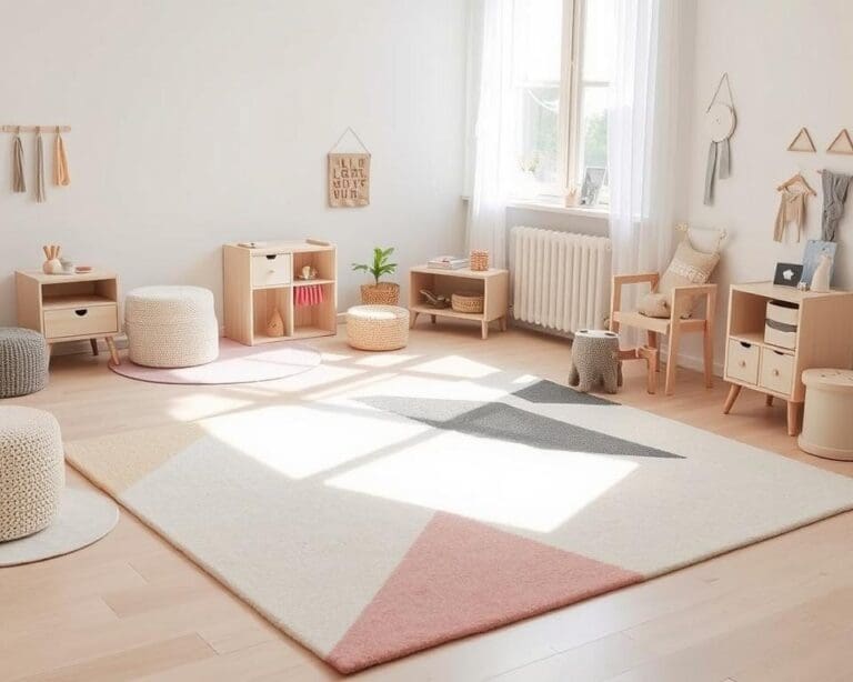 Teppiche im modernen Design für minimalistische Kinderzimmer