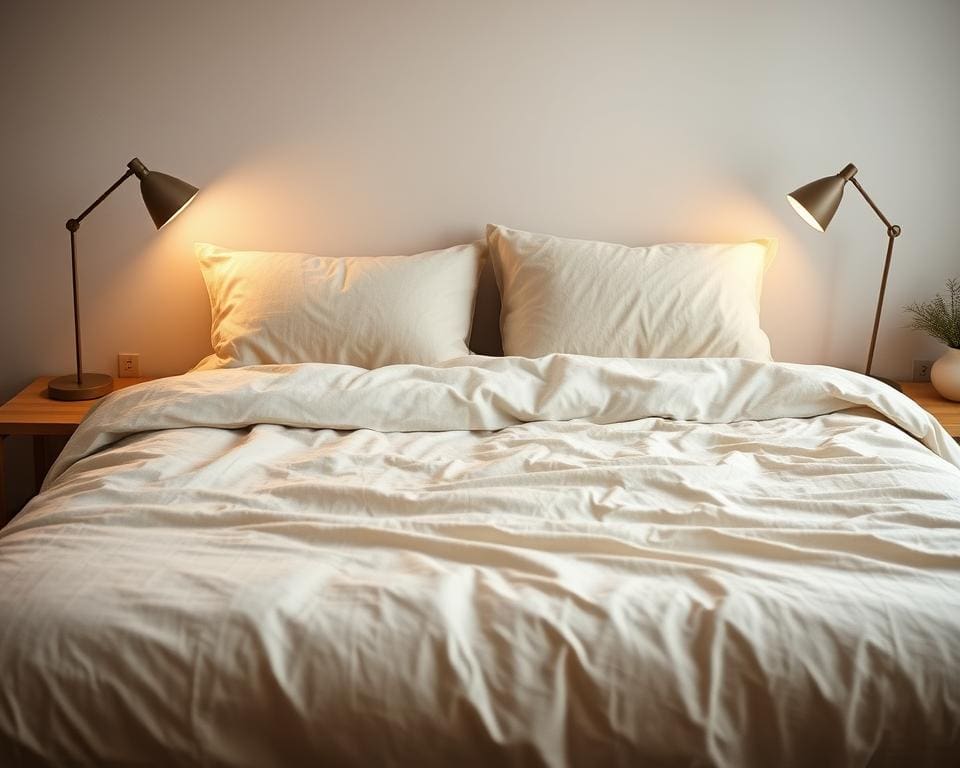 Bettzeug aus Bio-Baumwolle im Schlafzimmer
