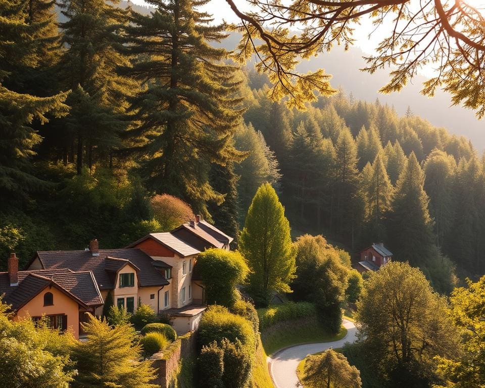 Häuser am Waldrand Waldkirch