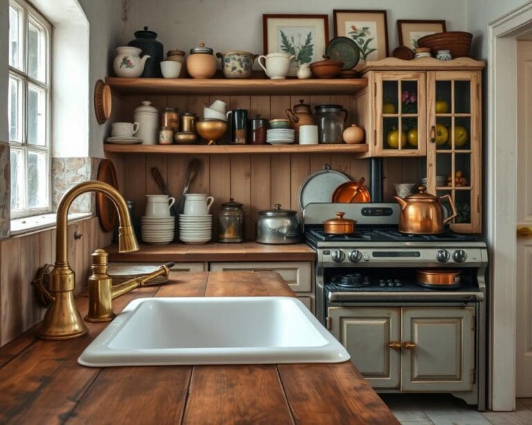 Was sind Materialien für authentische Vintage-Küchen?