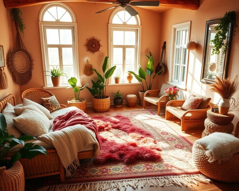 Wie machst du ein buntes Boho-Zimmer beruhigend?