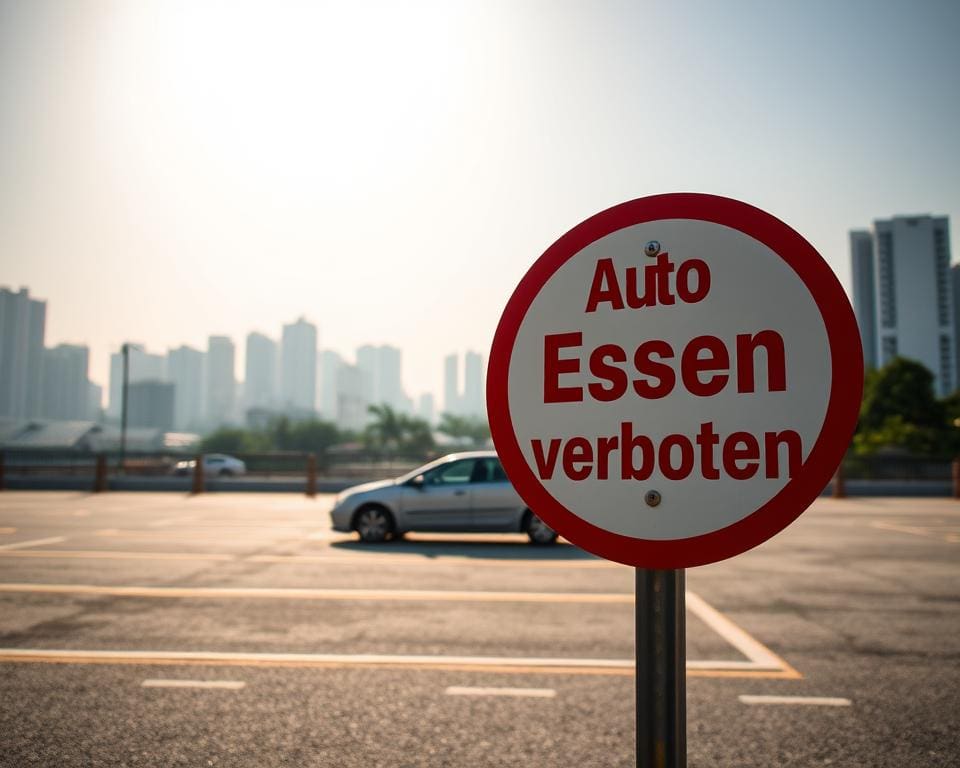 Auto Essen verboten