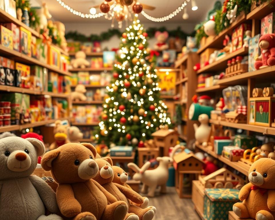 Was bietet ein Spielwarenladen zu Weihnachten?