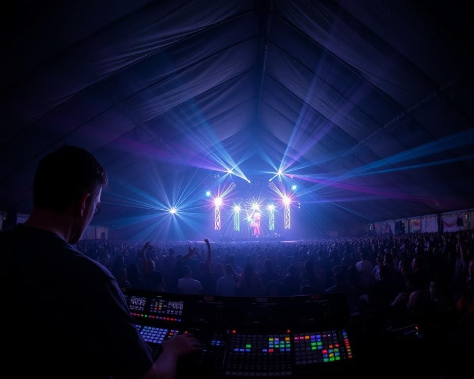 Wie arbeitet ein Lichtdesigner im Festivalzelt?
