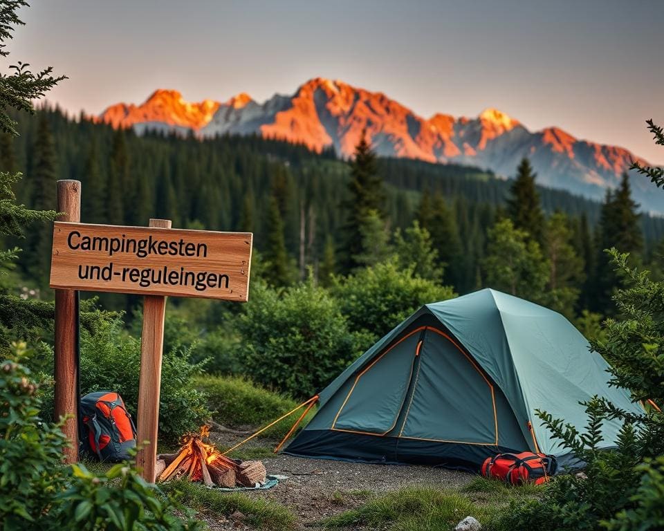Zusammenfassung der Campingkosten und Regelungen