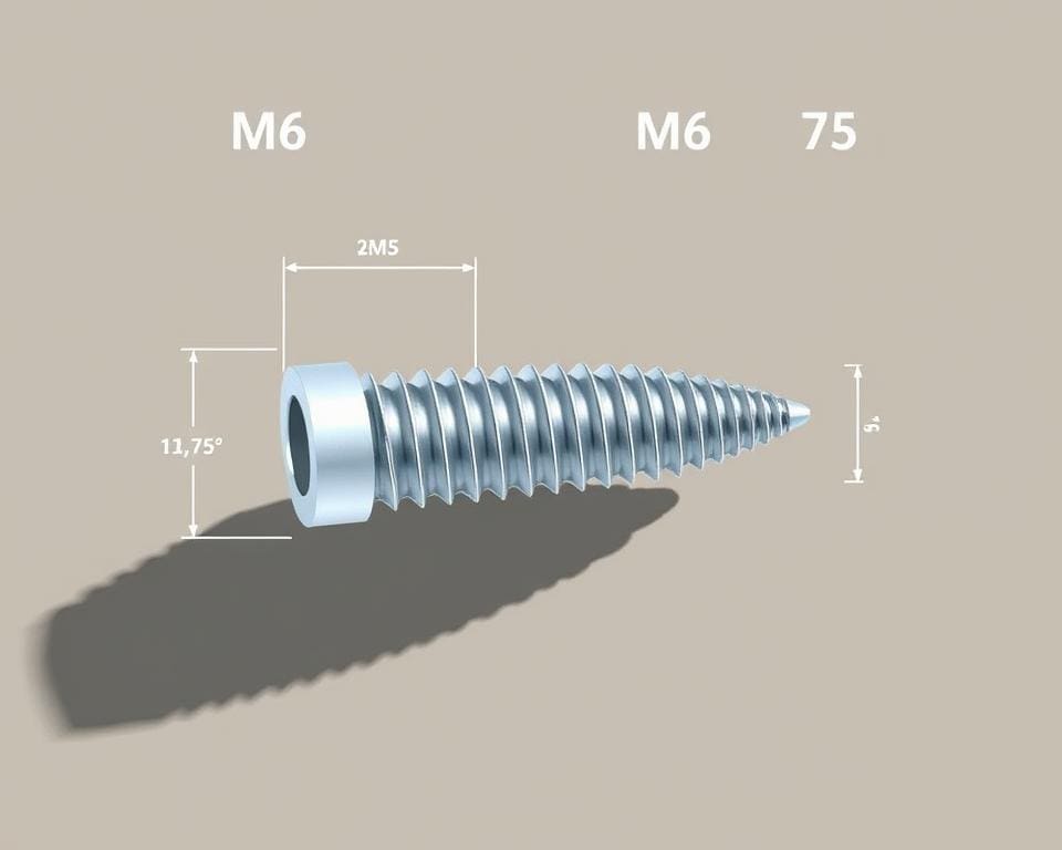 technische Spezifikationen M6 und M6x0,75