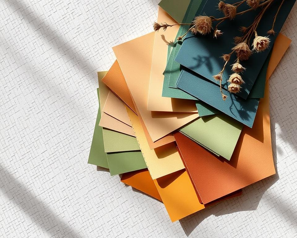 Farbproben Auswahl natürlicher Farben