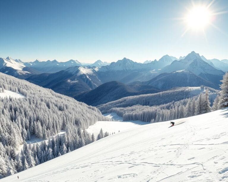 Skifahren in den Alpen