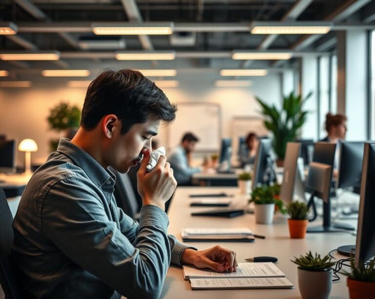 Wie vermeidet man Erkältung im Büro?