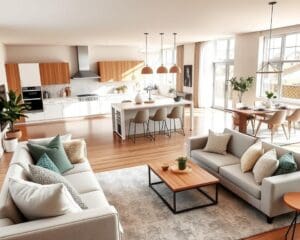 Wie richtet man einen offenen Grundriss ein?