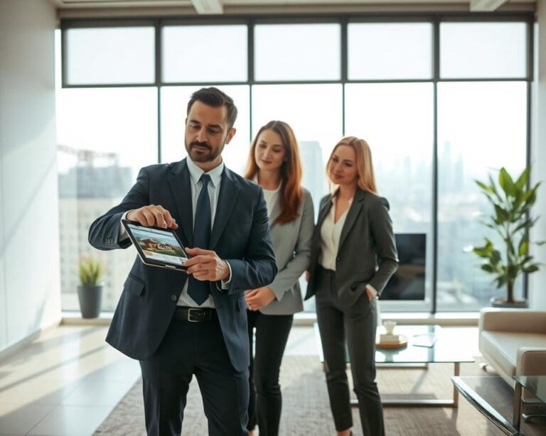 Wie unterstützt ein Immobilienmakler Gewerbekunden?