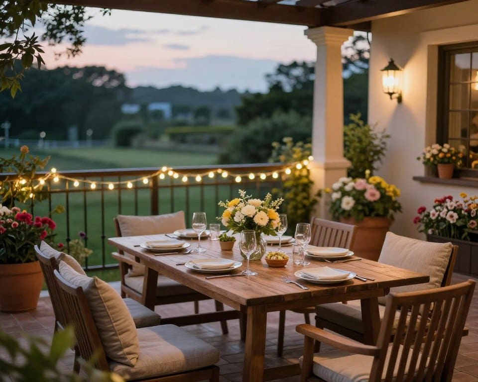 Wie gestaltet man eine gemütliche Terrasse für Gäste?