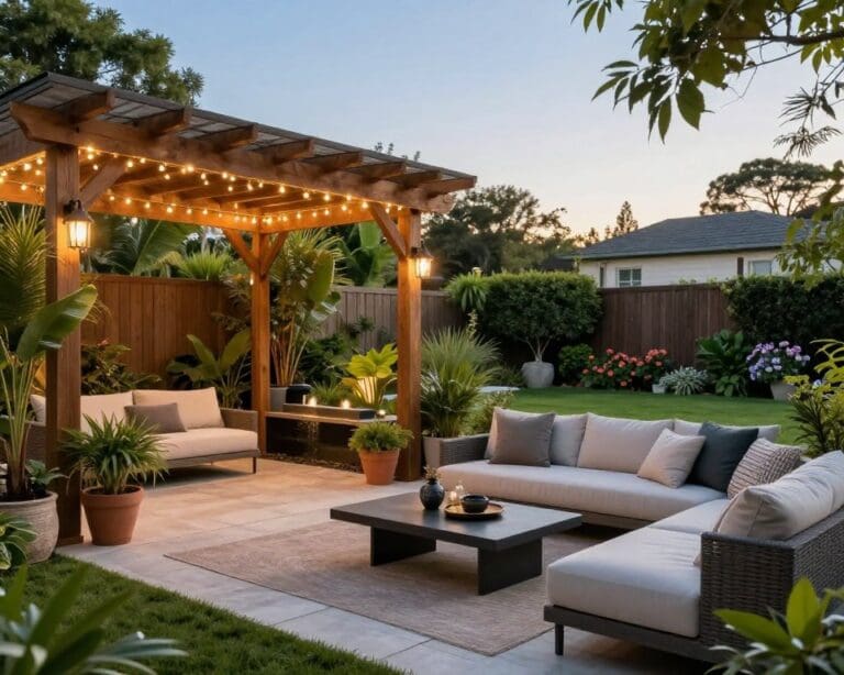 Wie plant man eine Lounge-Ecke im Garten?